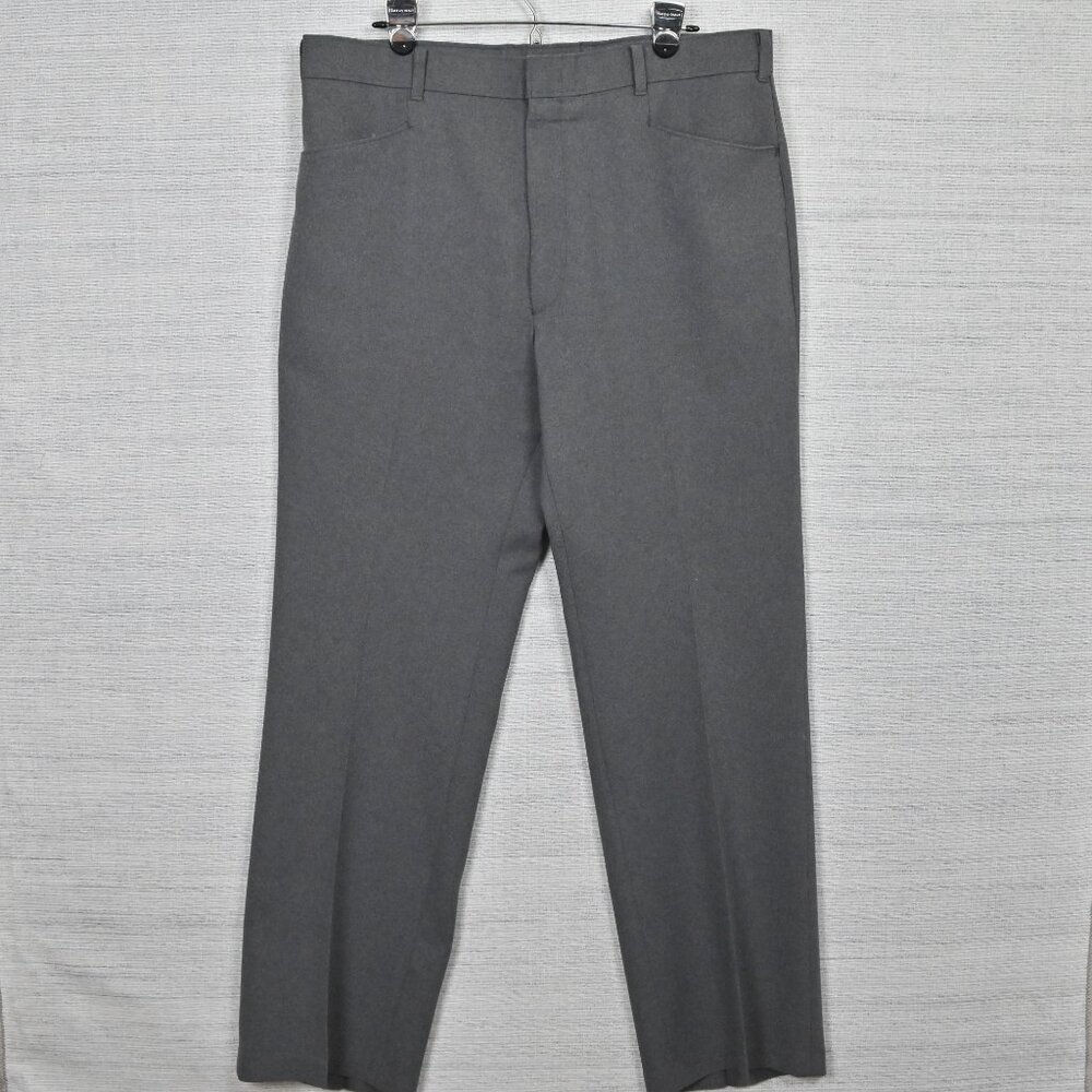 Vintage Levi's Action Slacks Formal Retro Pleated Front Grey Dress Pants W36 L32